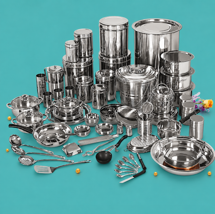 Premium Steel Dinner Set